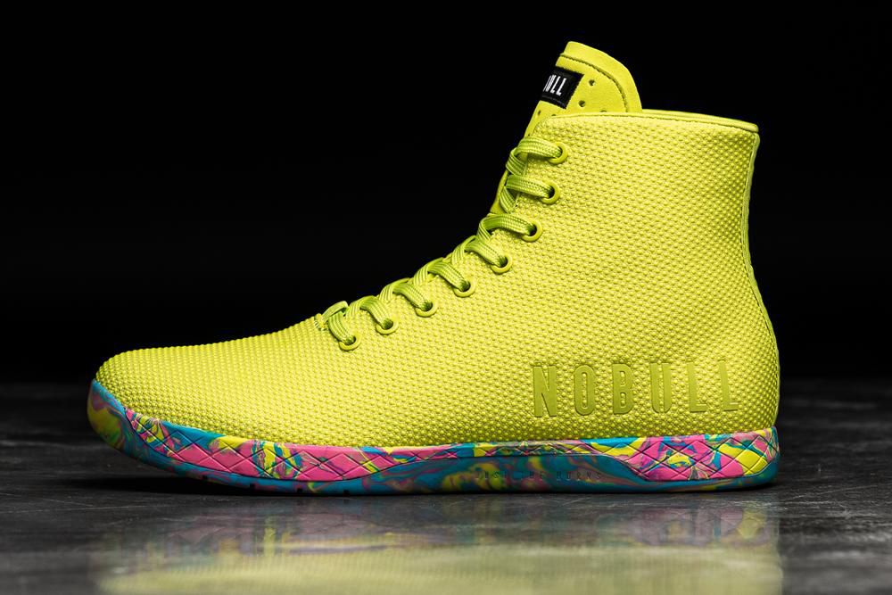 NOBULL Women's High-Top Training Shoes - Neon Yellow - Ireland (1035WIVJC)